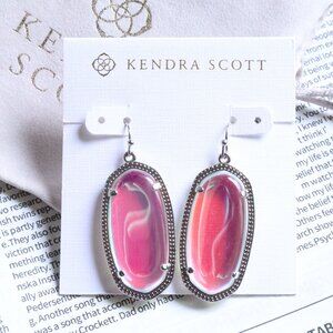 Kendra Scott Elle Silver Dichroic Glass Earrings